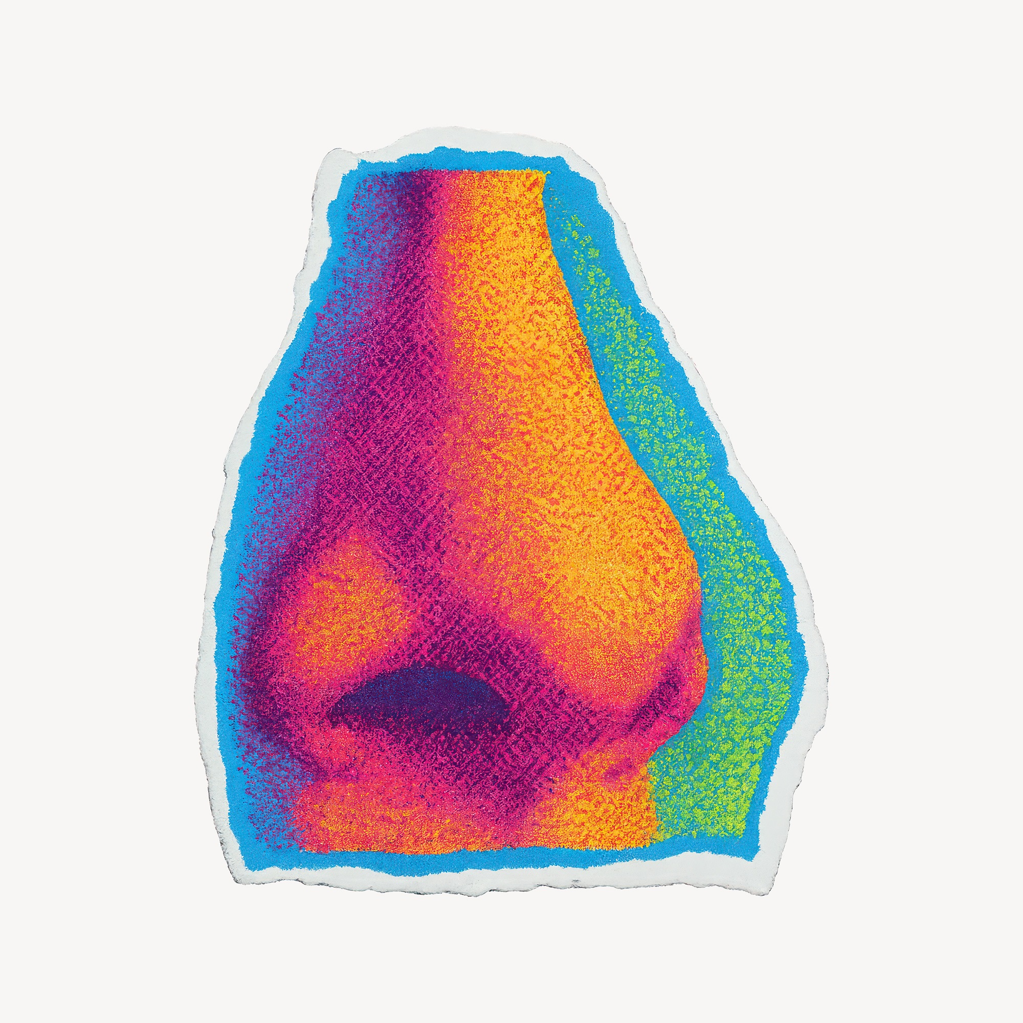 Colorful abstract nose illustration.